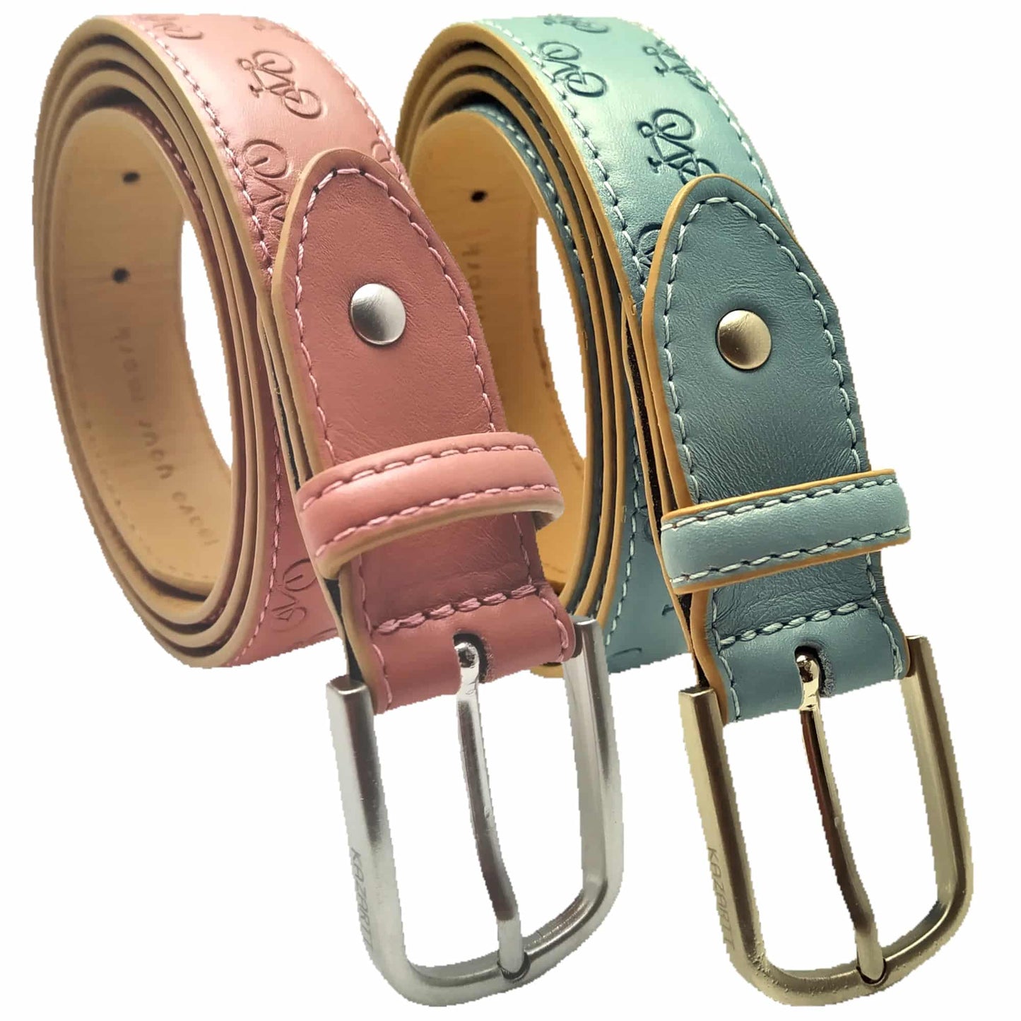 Ceinture en cuir de vélo - femme - couleur Sable Rose
