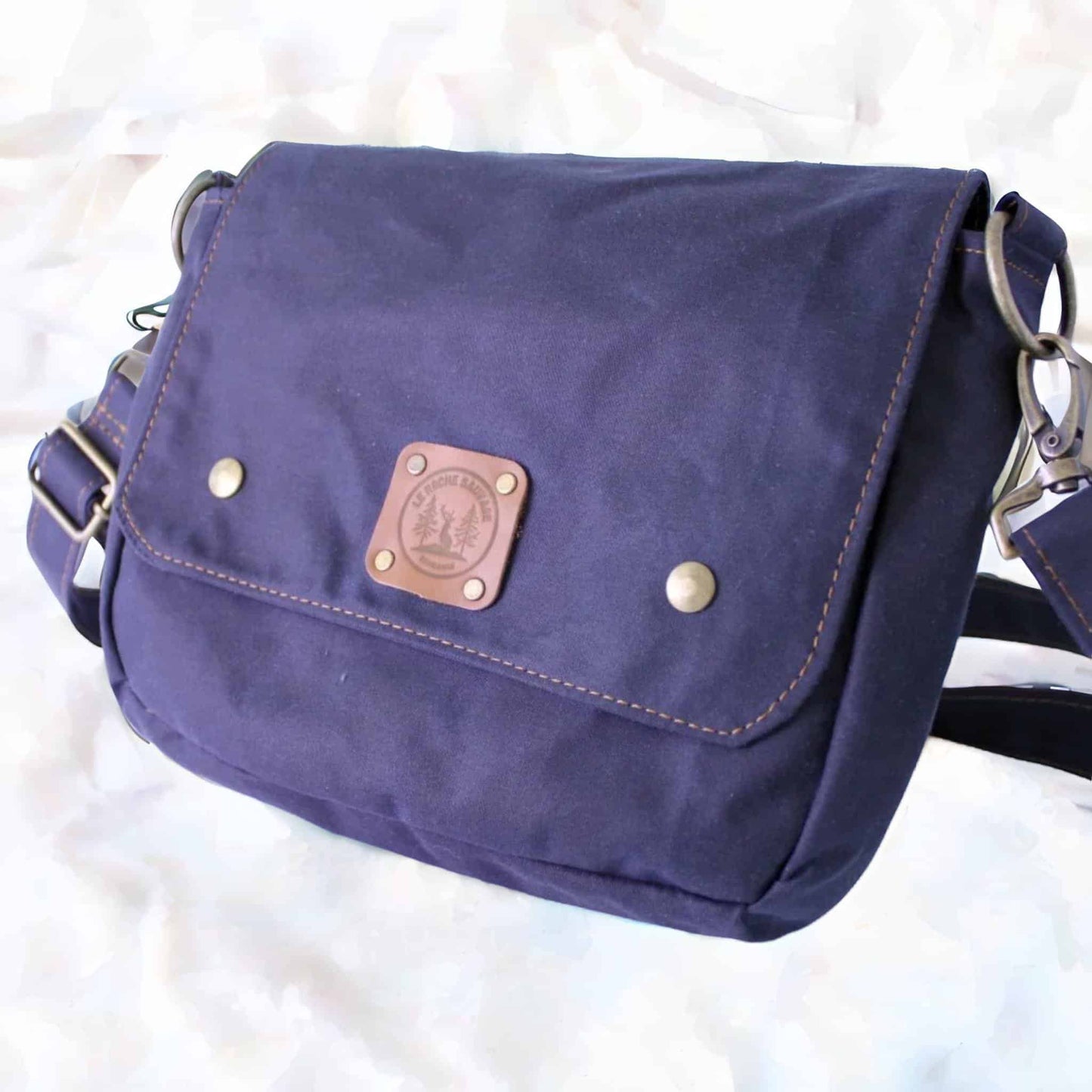 Handlebar Bike Bag - Handmade in France - Blue