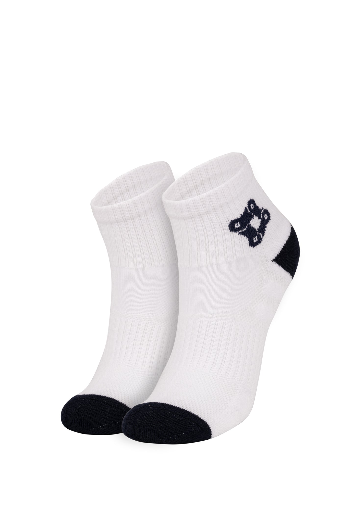 White organic cotton cycling socks
