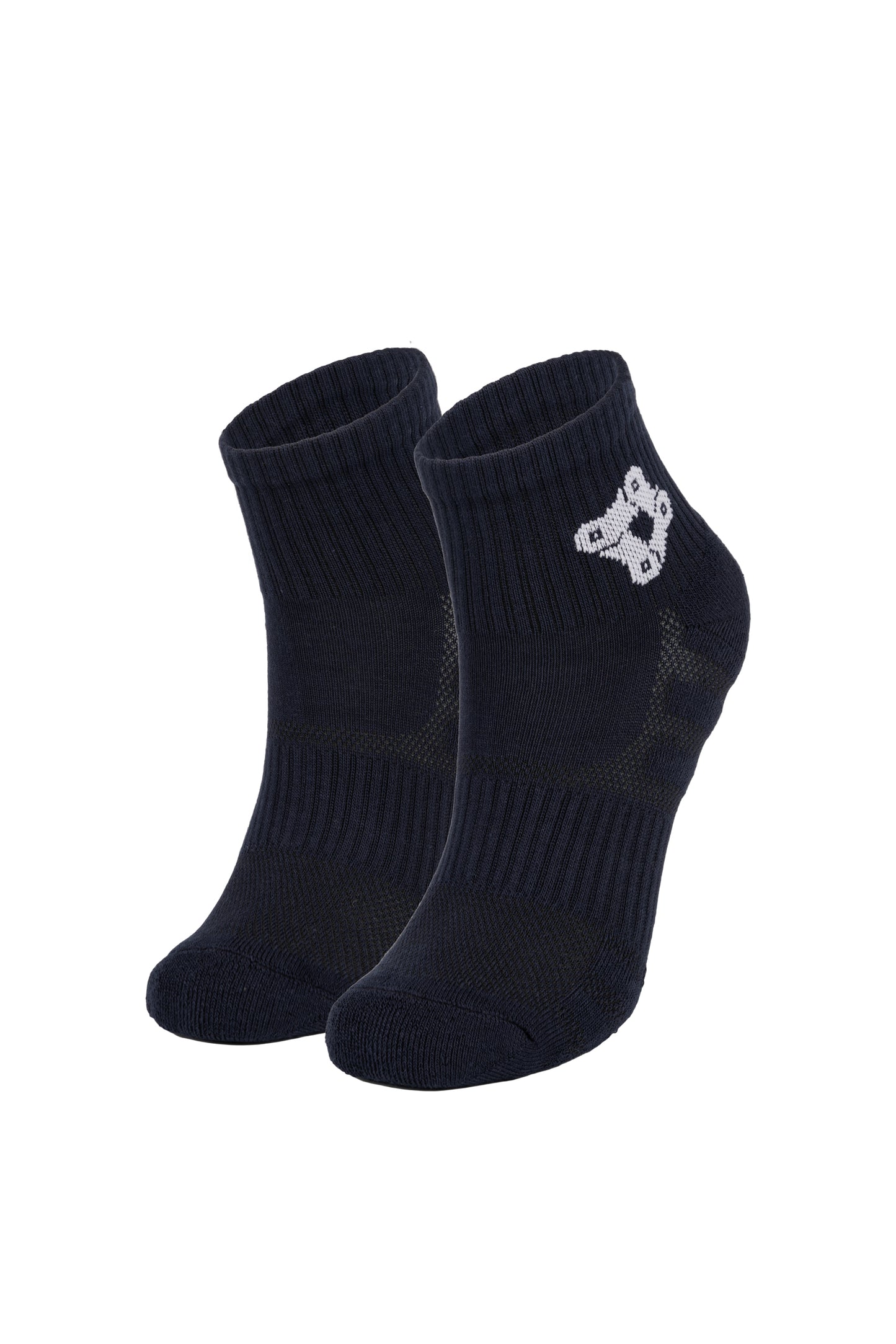 Blue organic cotton cycling socks
