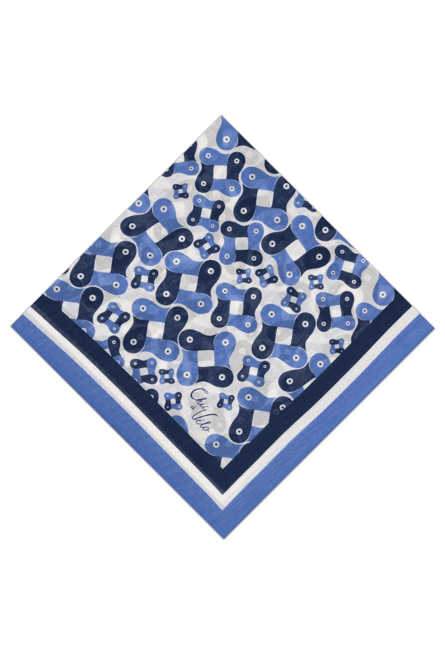 Foulard en coton bio - bleu